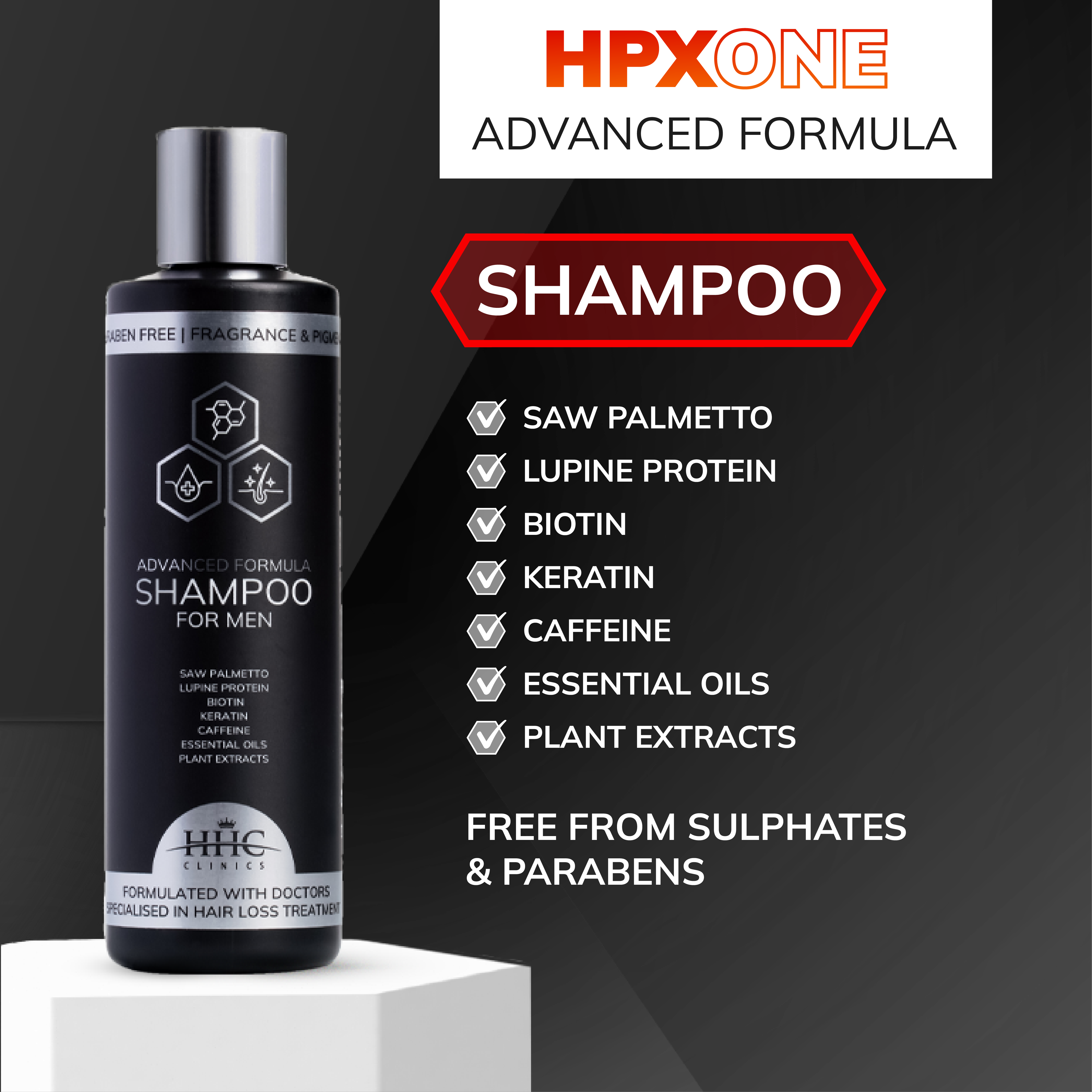 HPX ONE Shampoo 250ml + Vitamins + Tonic