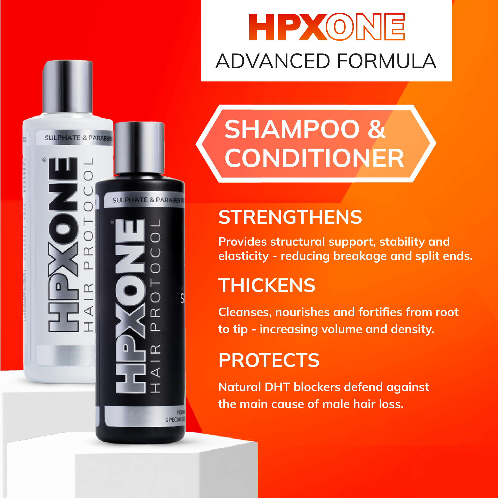 HPX ONE Shampoo & Conditioner 250ml + Vitamins + Tonic