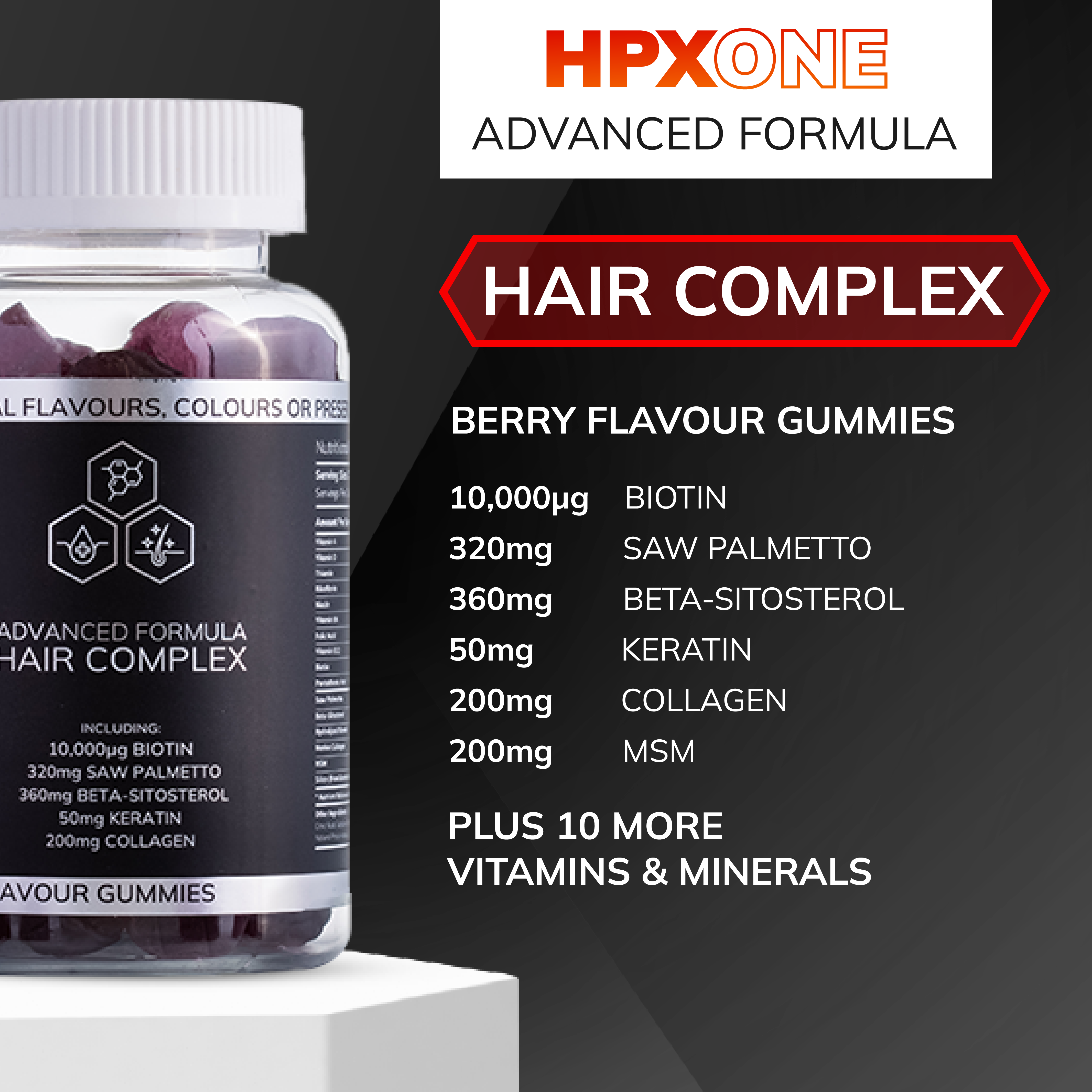 HPX ONE Shampoo 250ml + Vitamins